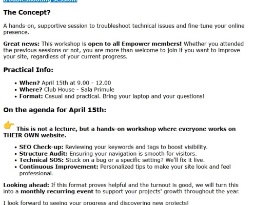 Empower JRC - Workshop