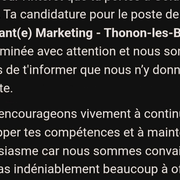 Reponse offre emploi